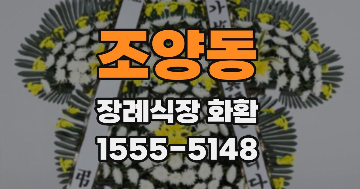 조양동 장례식장 화환