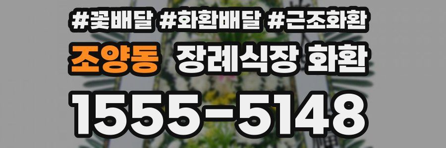 조양동 장례식장 화환