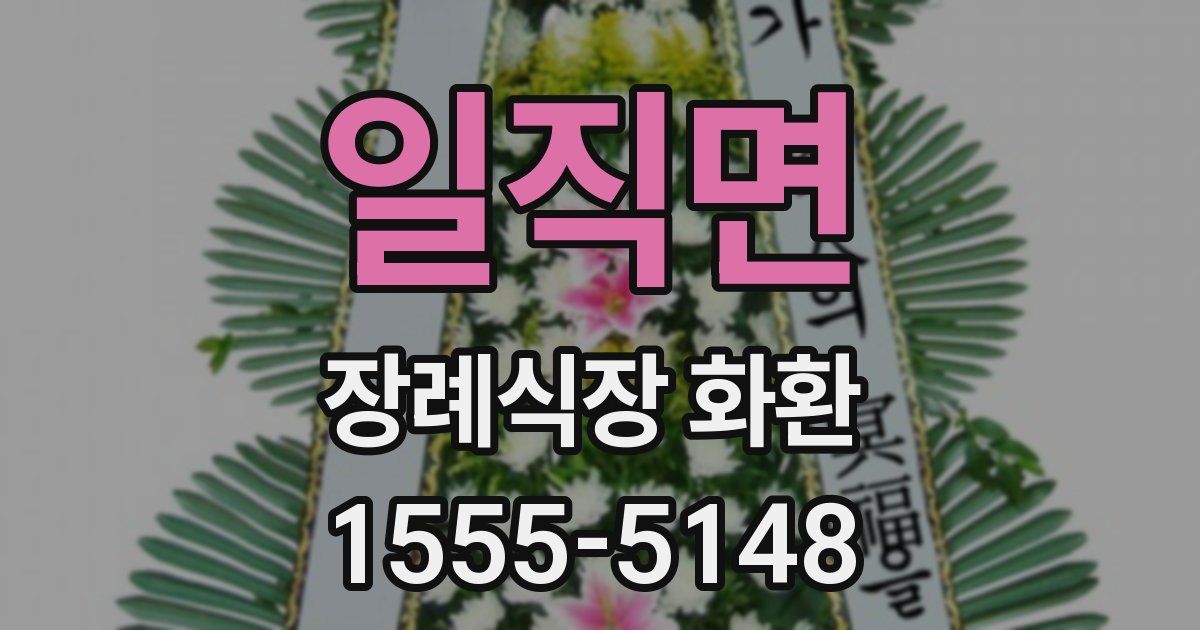 일직면 장례식장 화환