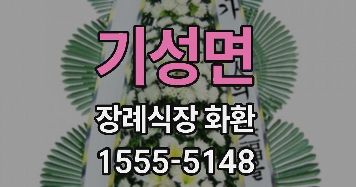 기성면 장례식장 화환