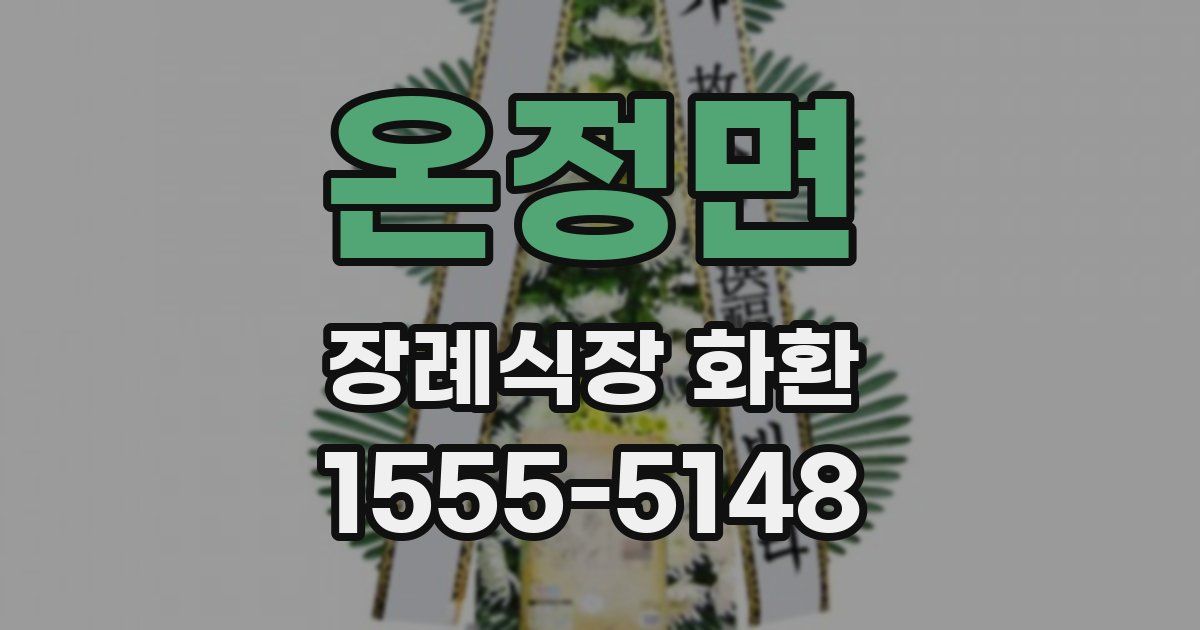 온정면 장례식장 화환