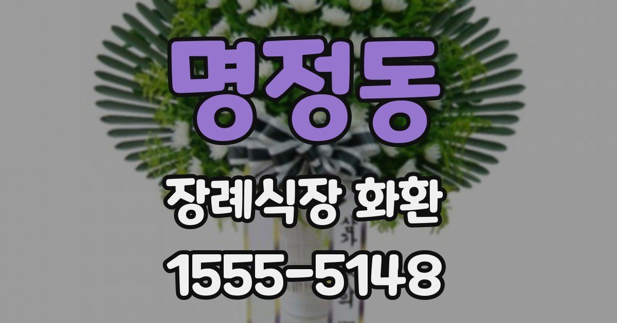 명정동 장례식장 화환