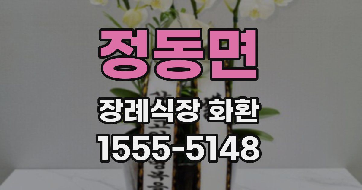 정동면 장례식장 화환