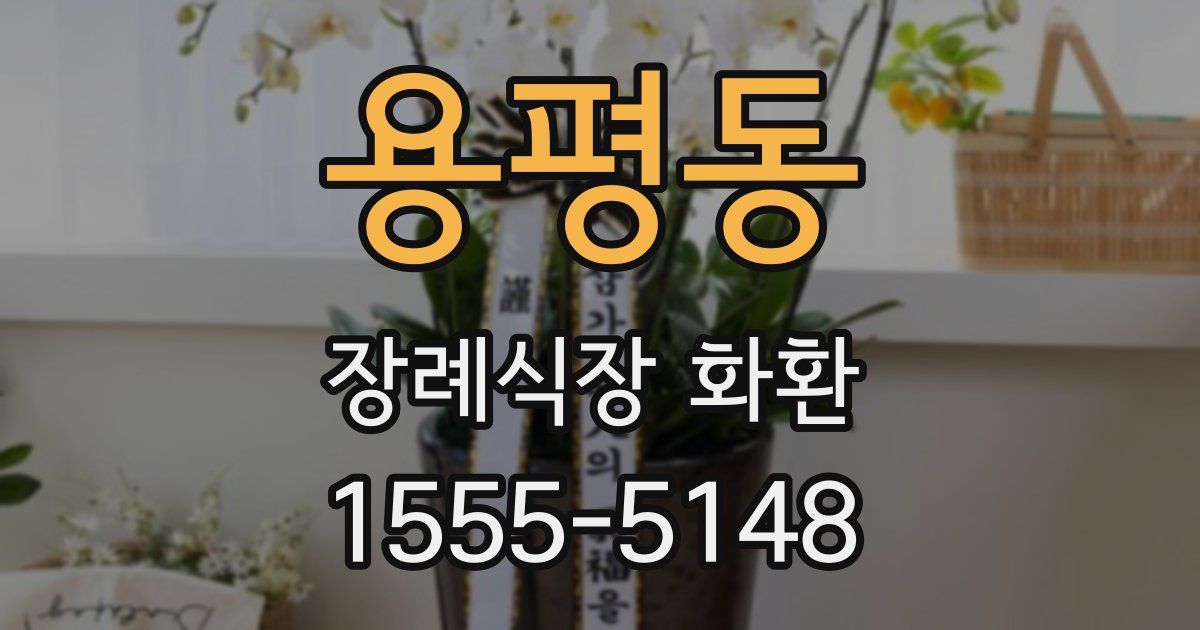 용평동 장례식장 화환