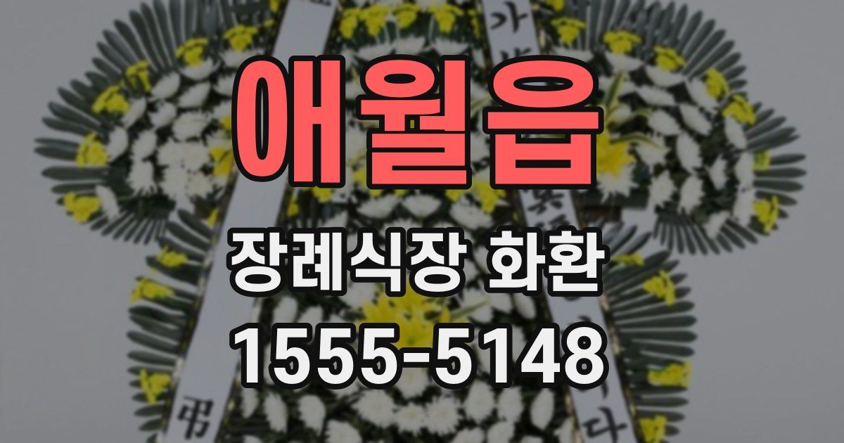 애월읍 장례식장 화환