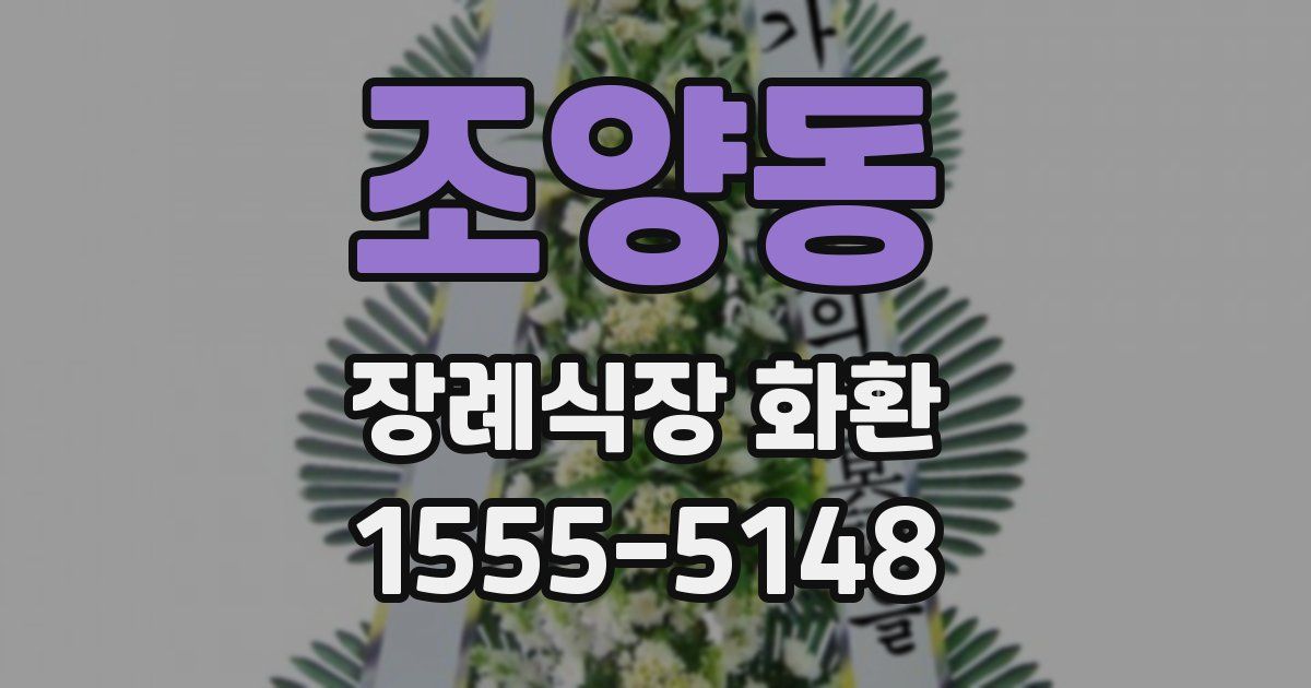조양동 장례식장 화환