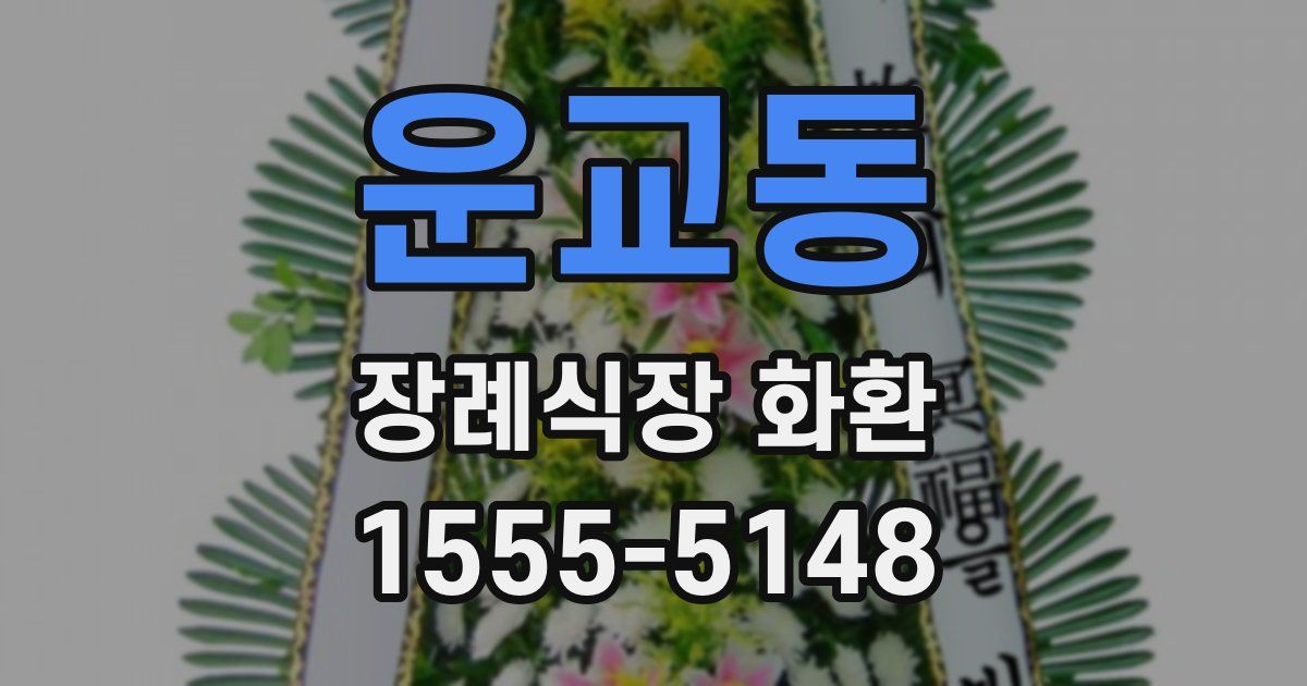 운교동 장례식장 화환