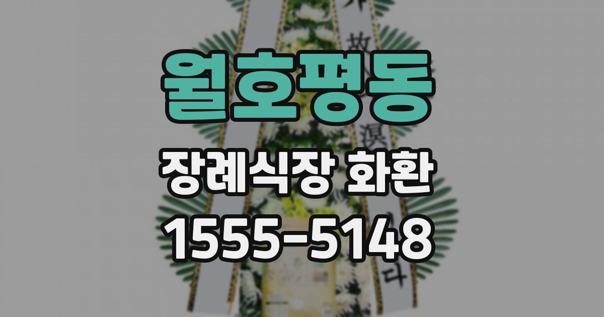 월호평동 장례식장 화환