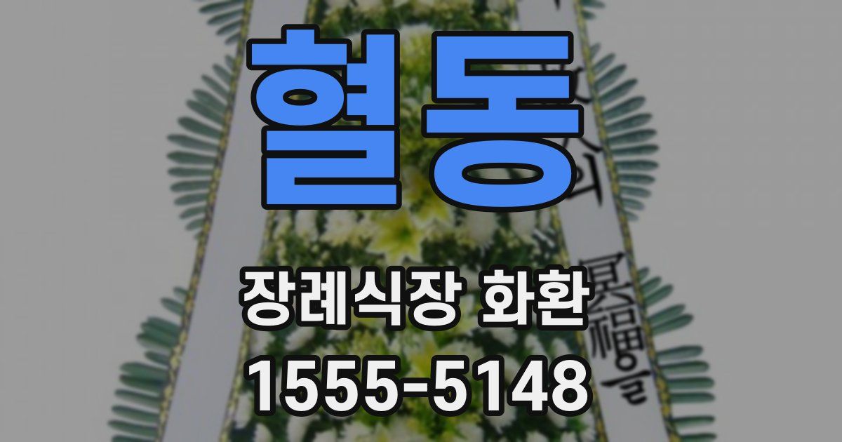 혈동 장례식장 화환