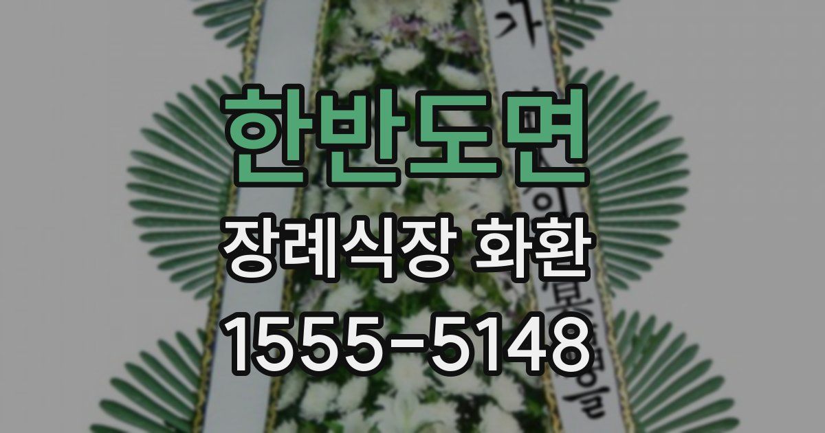 한반도면 장례식장 화환