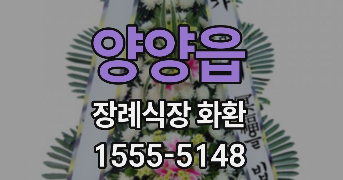 양양읍 장례식장 화환