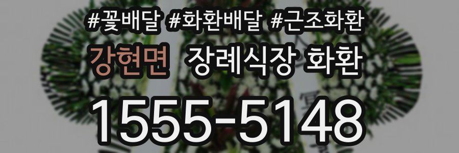 강현면 장례식장 화환