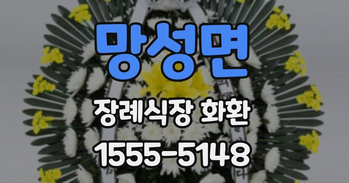망성면 장례식장 화환