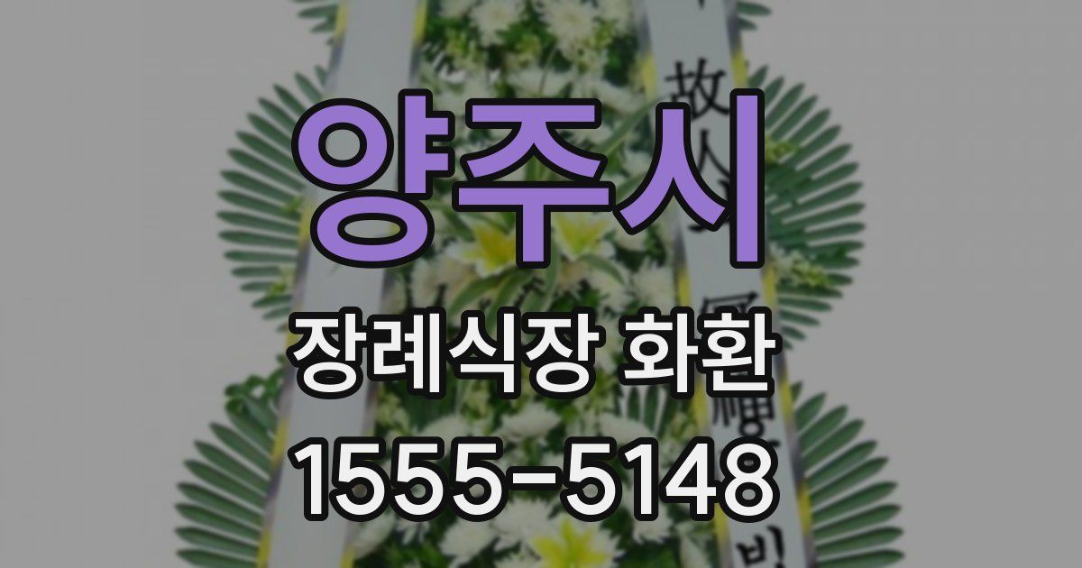 양주시 장례식장 화환