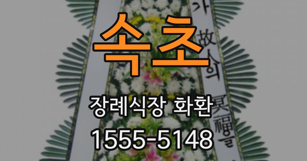 속초 장례식장 화환