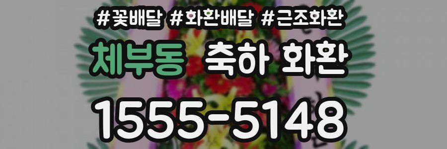 체부동 축하 화환