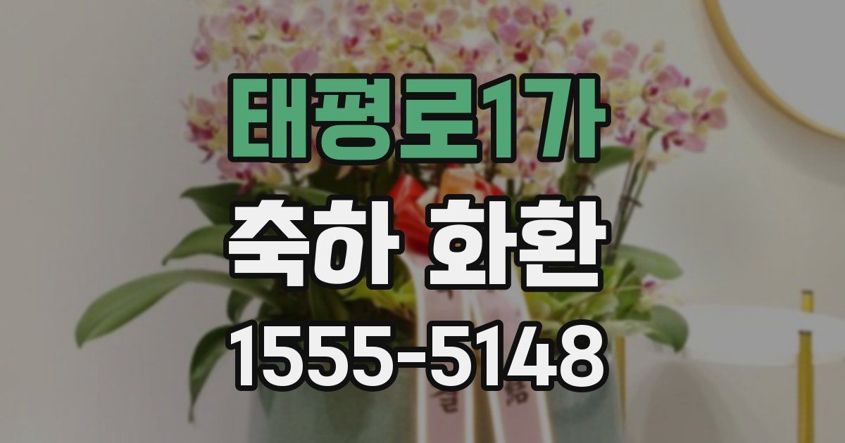 태평로1가 축하 화환