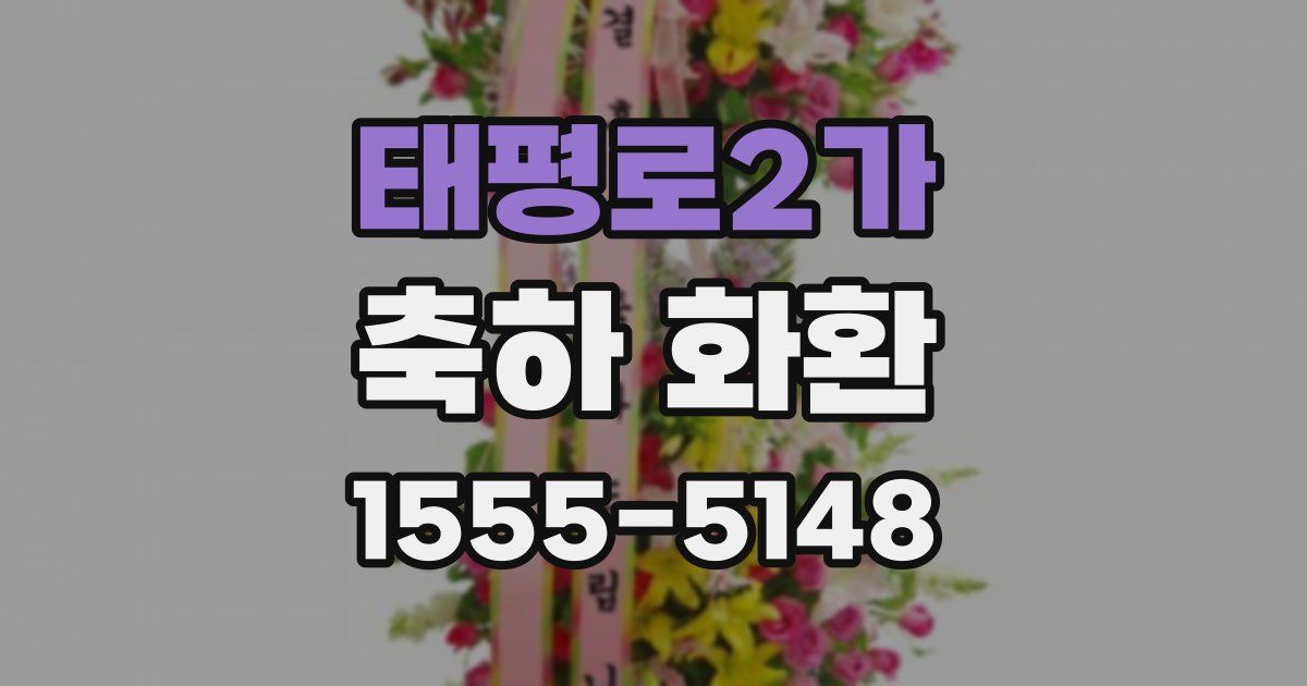 태평로2가 축하 화환