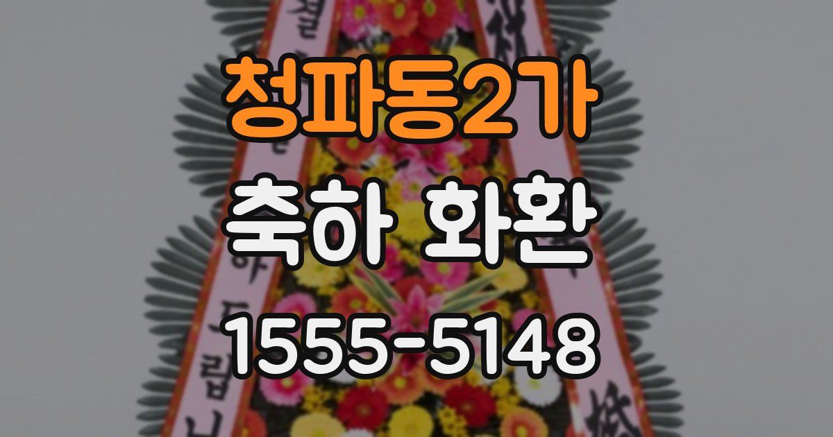 청파동2가 축하 화환