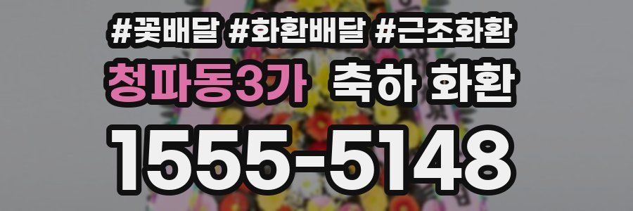 청파동3가 축하 화환