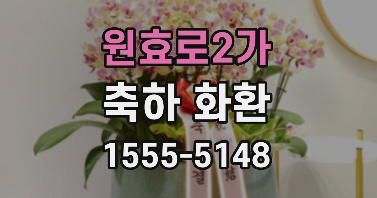 원효로2가 축하 화환