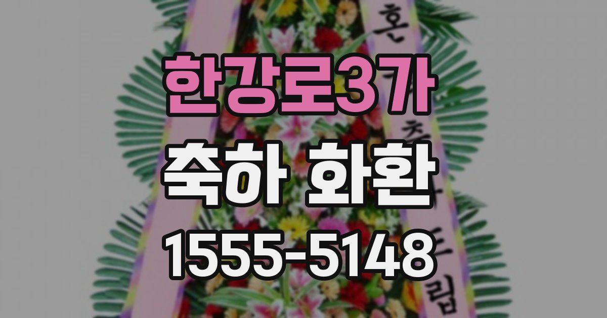 한강로3가 축하 화환