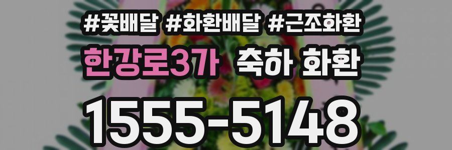 한강로3가 축하 화환