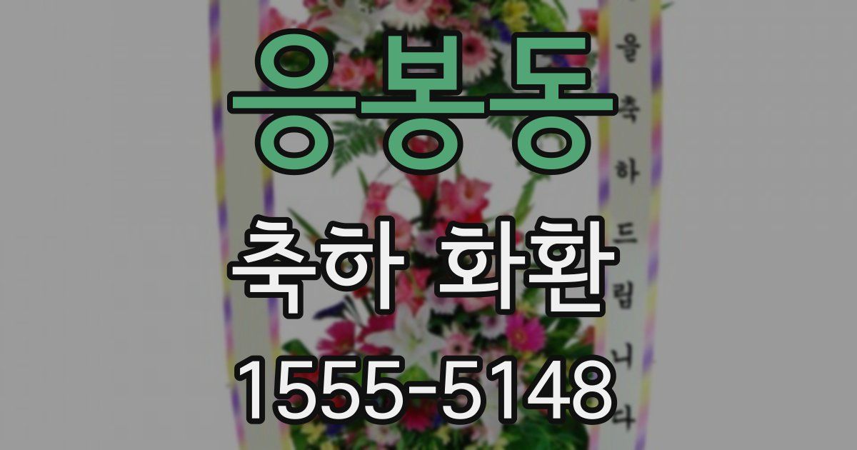 응봉동 축하 화환