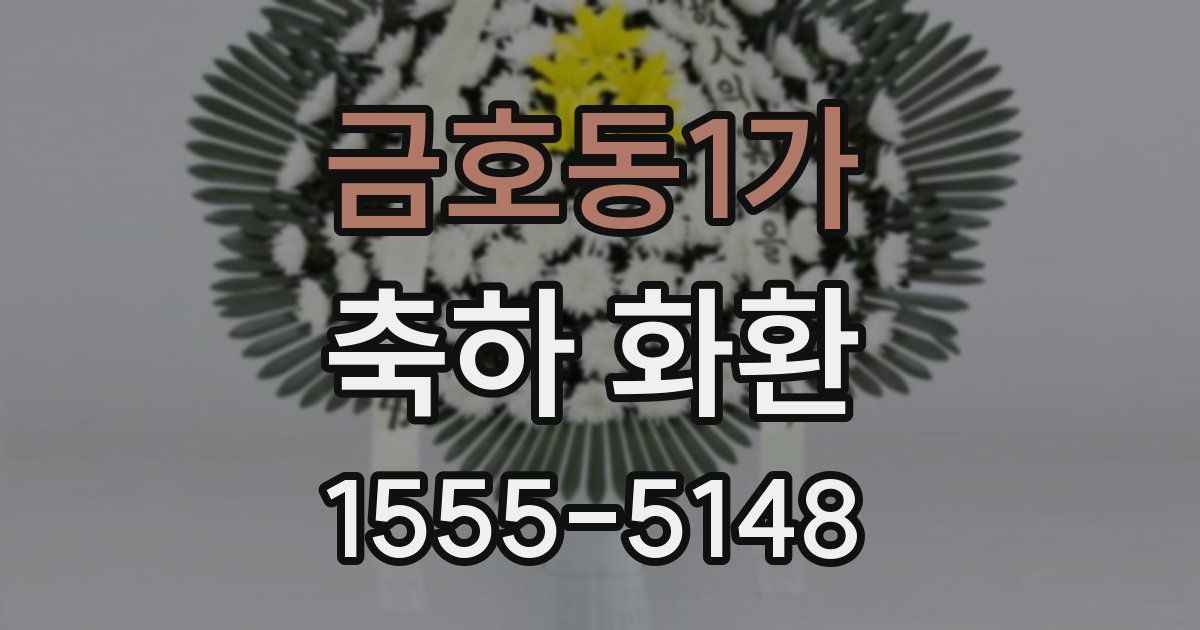 금호동1가 축하 화환