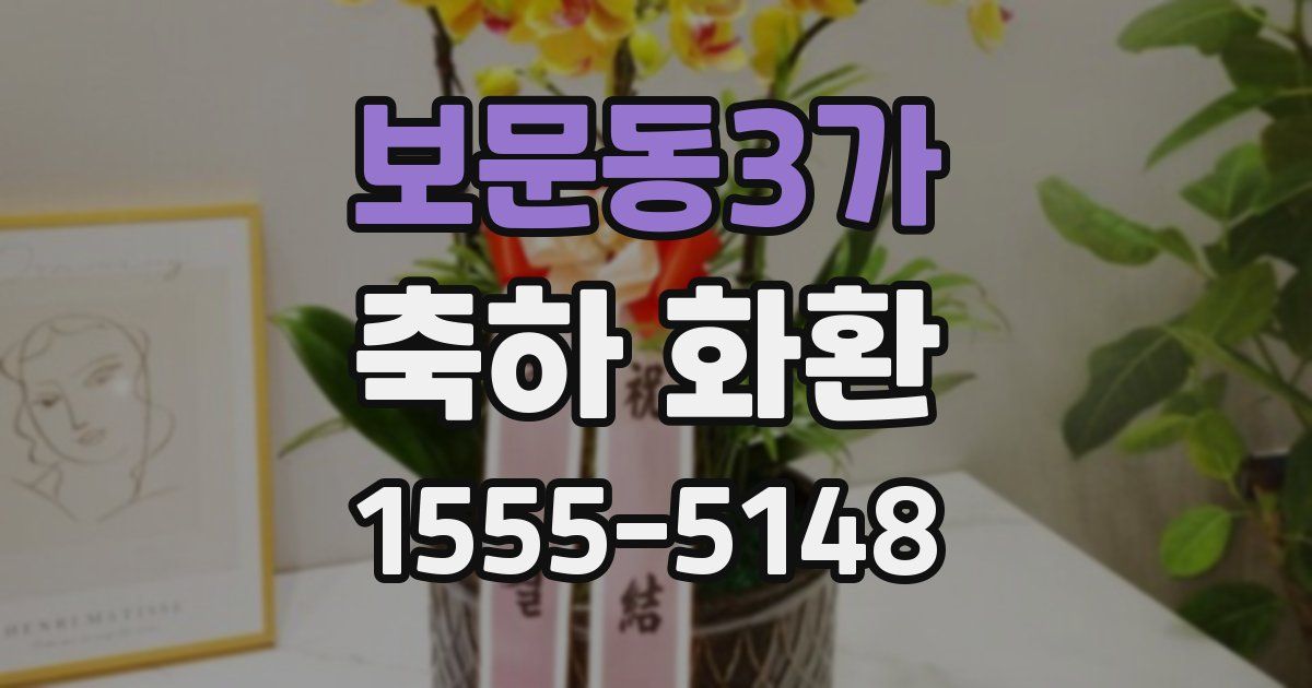보문동3가 축하 화환