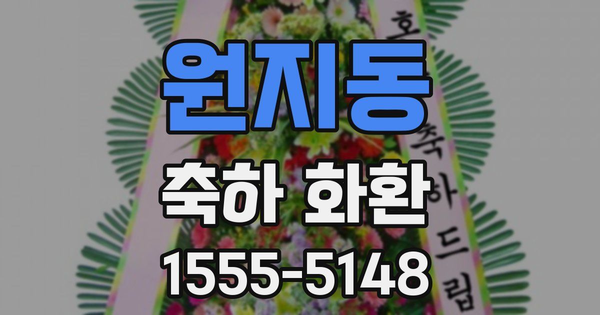 원지동 축하 화환