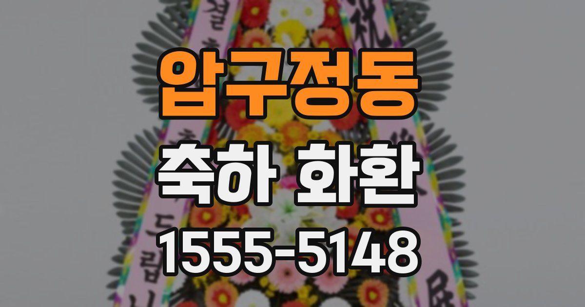 압구정동 축하 화환