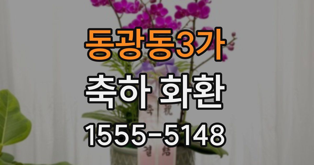 동광동3가 축하 화환