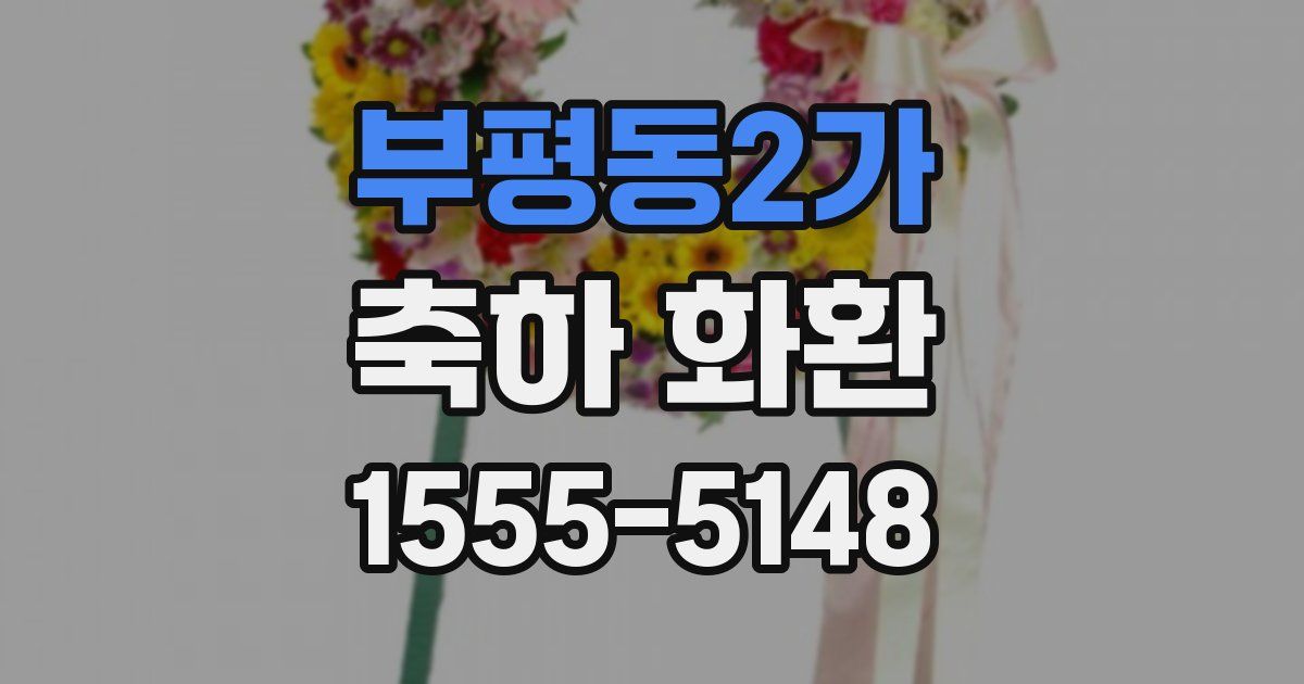 부평동2가 축하 화환