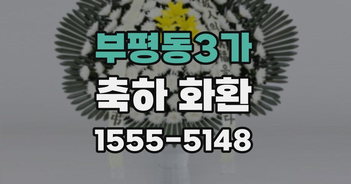 부평동3가 축하 화환
