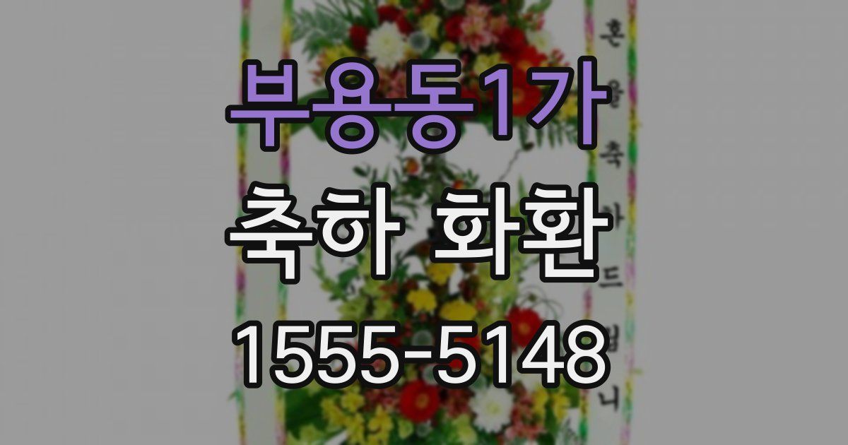 부용동1가 축하 화환