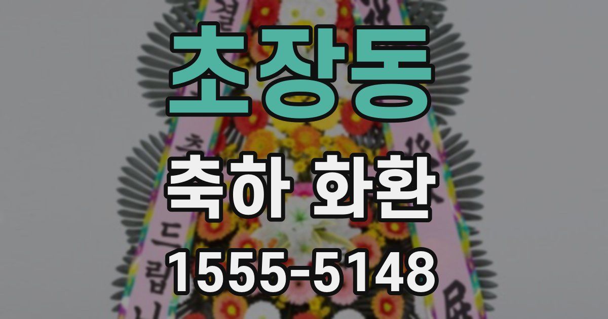 초장동 축하 화환