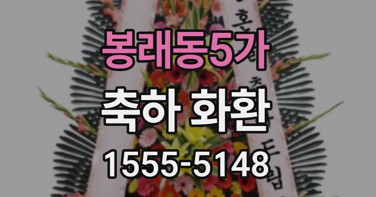 봉래동5가 축하 화환