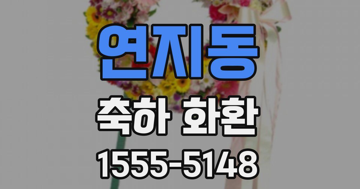 연지동 축하 화환