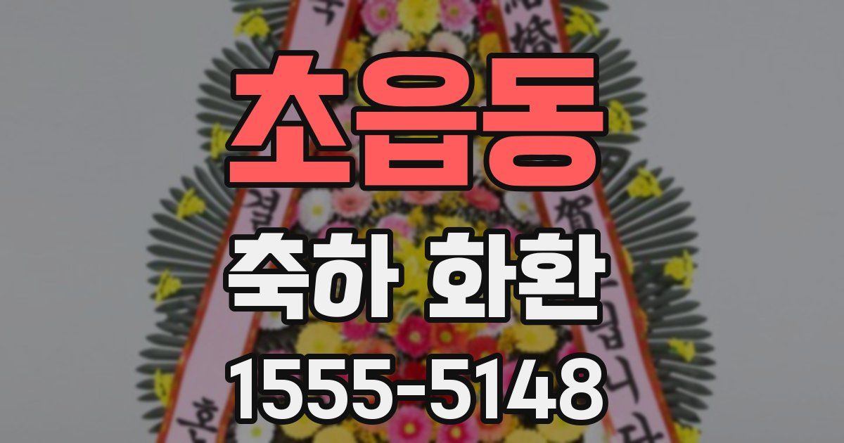 초읍동 축하 화환