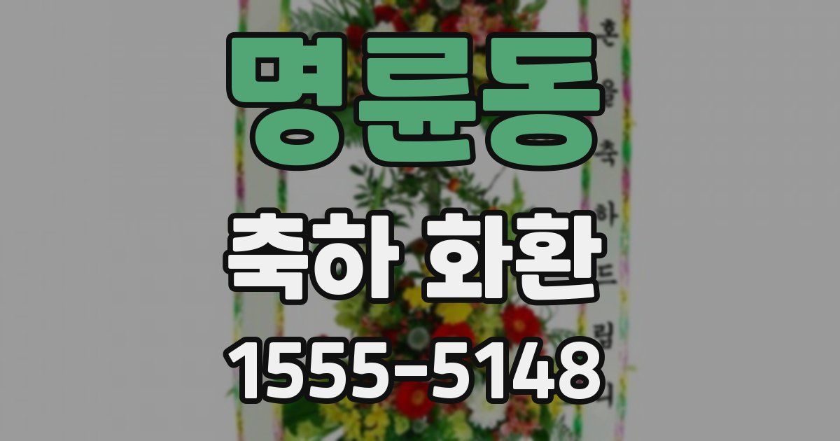 명륜동 축하 화환