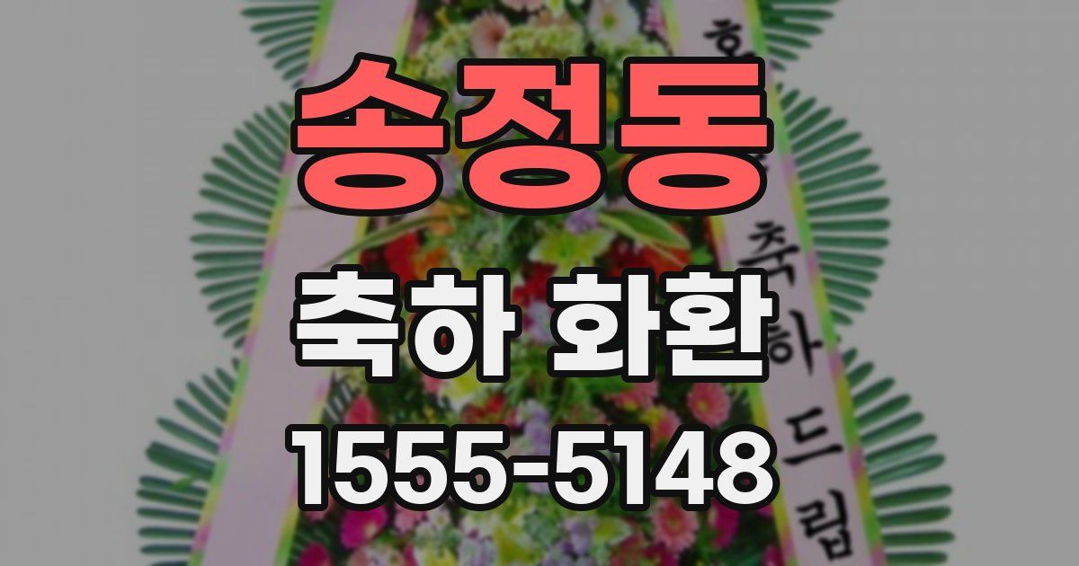 송정동 축하 화환