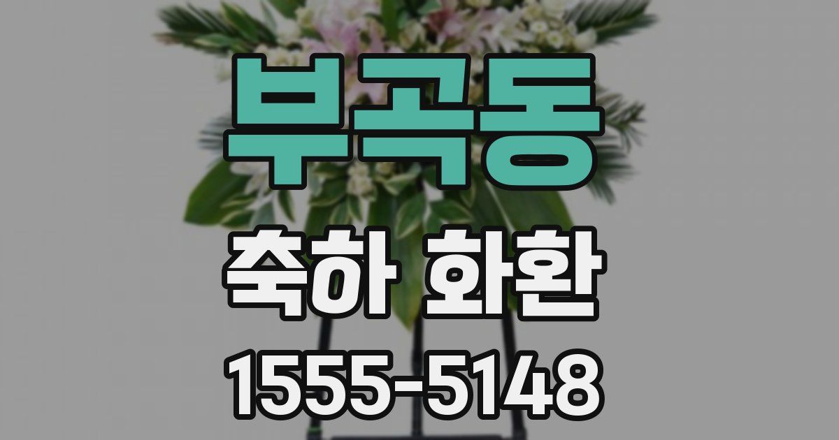 부곡동 축하 화환