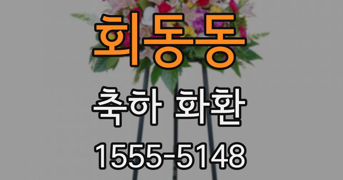 회동동 축하 화환