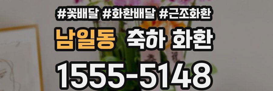 남일동 축하 화환
