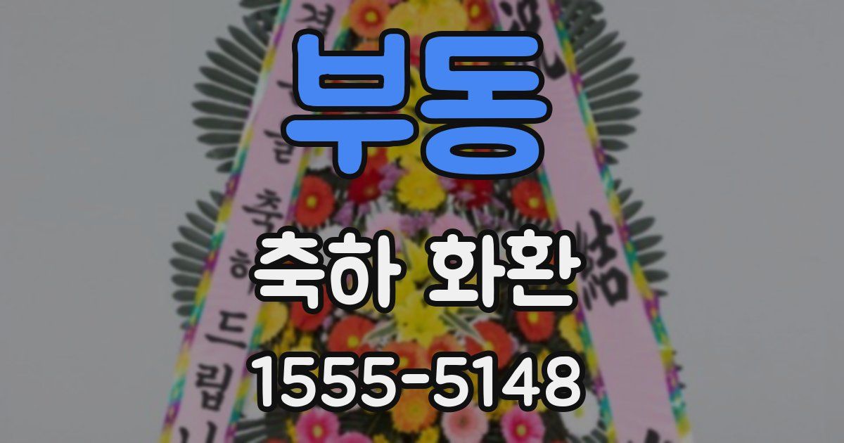 부동 축하 화환