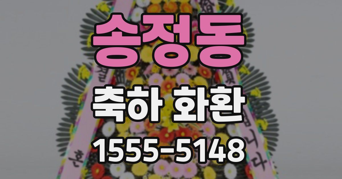 송정동 축하 화환