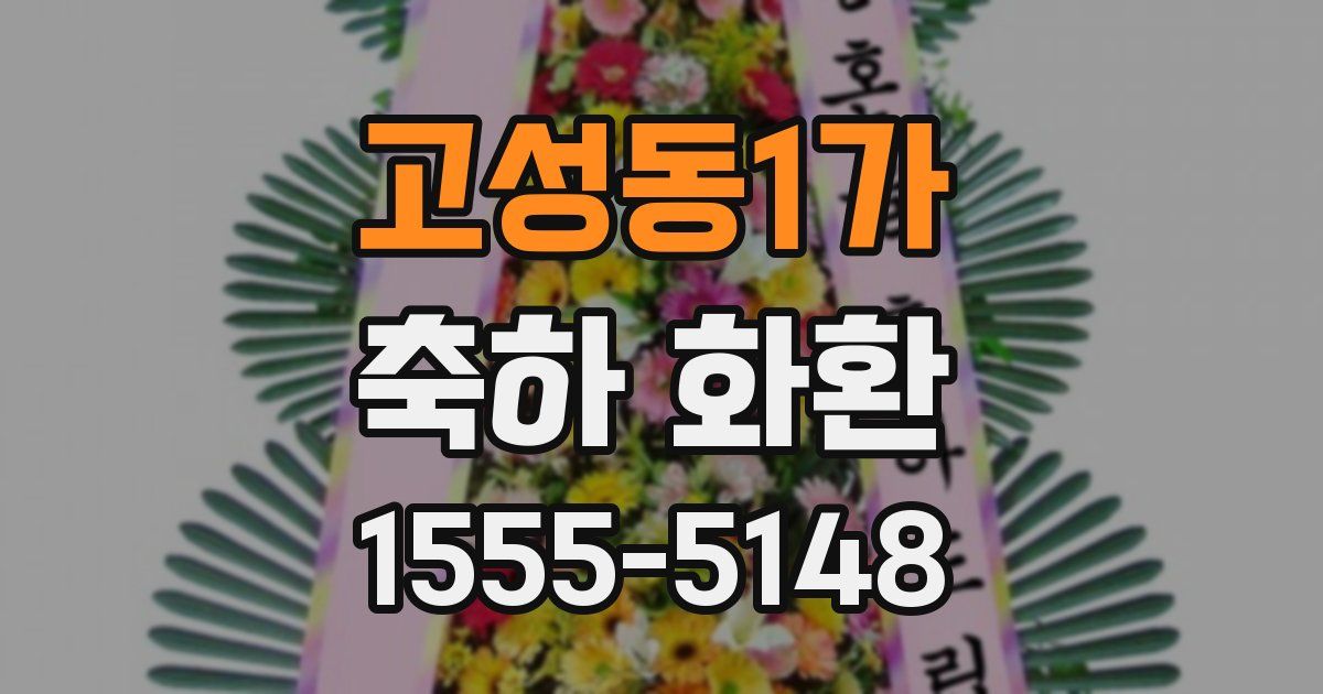 고성동1가 축하 화환