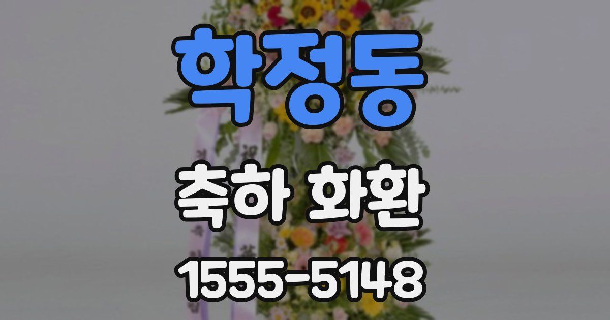 학정동 축하 화환