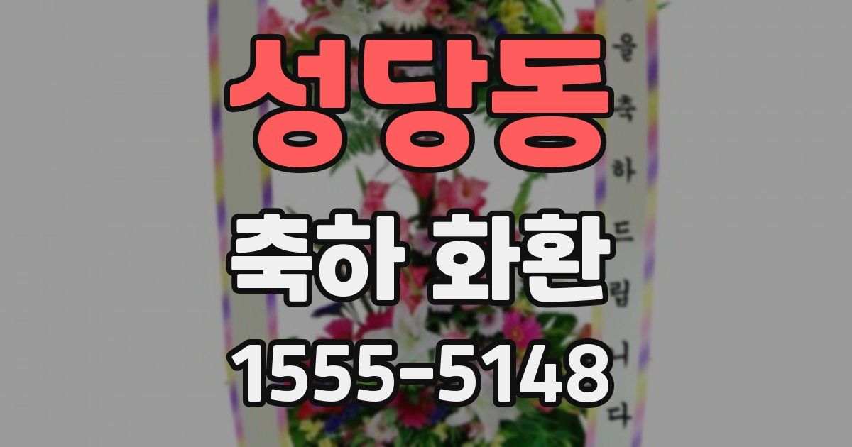 성당동 축하 화환